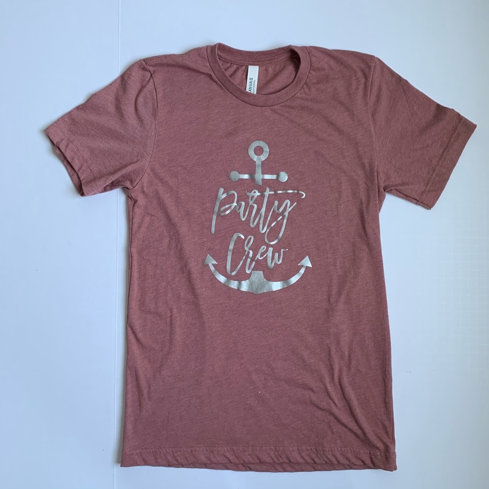 Party Crew Graphic Tee Shirt Bella Canvas NWOT